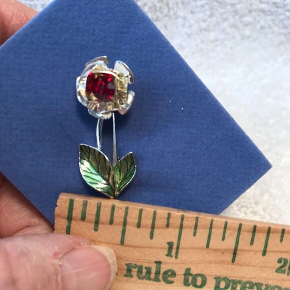 Vintage Avon Birthstone Rose Pin - January - Picture 8 of 10